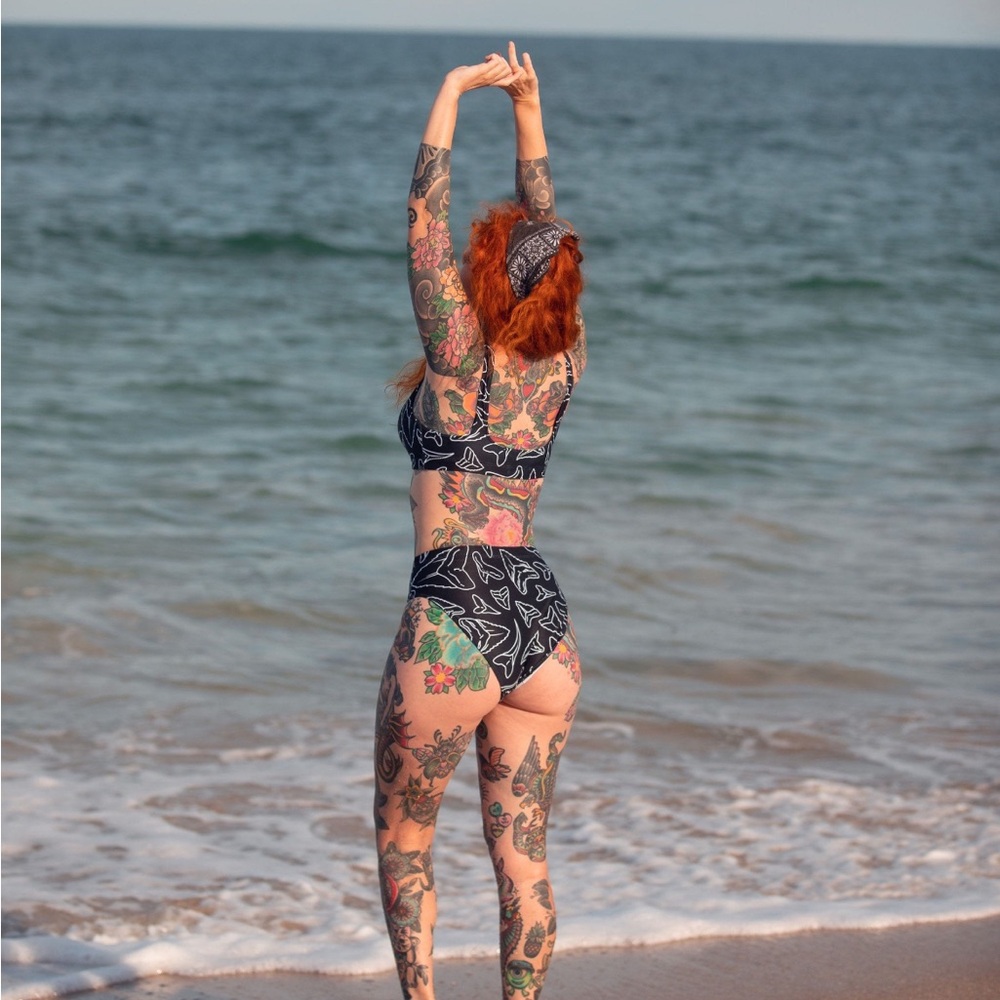 Shark Tooth High-Waisted Bikini